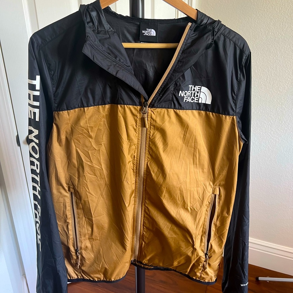 The North Face Windbreaker (Black & Gold)